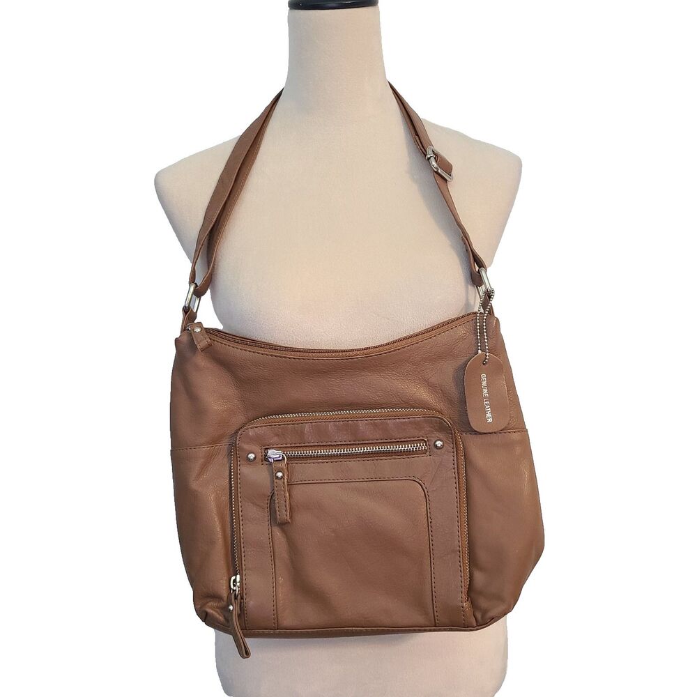 Great American Leatherworks Brown Shoulder/Crossbody Bag Minimalist Practical